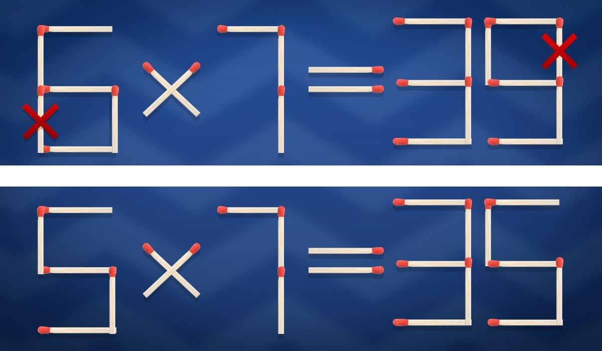 Αυτό δείχνει ποια αντιστοιχία και πού είναι απαραίτητο να τη μετακινήσετε για να διορθώσετε την ισότητα / κολάζ Moje / κολάζ Moje