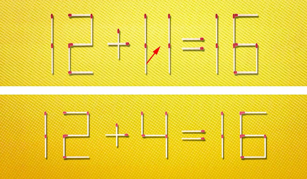 Αυτό δείχνει ποια αντιστοιχία και πού πρέπει να τη μετακινήσετε για να διορθώσετε την ισότητα / κολάζ Moje