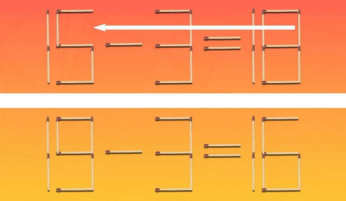 Πρέπει να μετακινήσετε μόνο 1 σπίρτο για να κάνετε την ισότητα σωστή: ένα πρόβλημα για ιδιοφυΐες